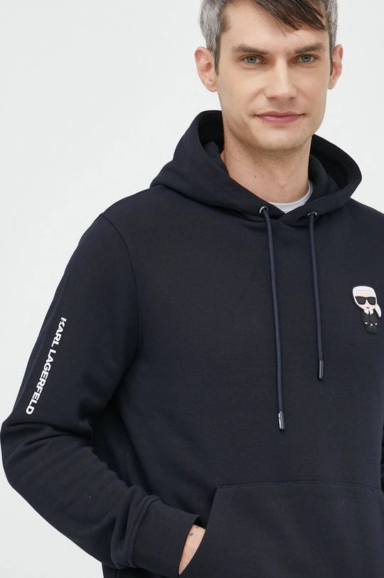 Ανδρικά Χωρίς φερμουάρ Μπλούζα Karl Lagerfeld ναυτικό μπλε, με κουκούλα 6 Ανδρικά Χωρίς φερμουάρ Μπλούζα Karl Lagerfeld ναυτικό μπλε, με κουκούλα - Image 5