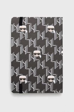 Τετράδια και ημερολόγια Σημειωματάριο και στυλό Karl Lagerfeld μαύρο -Karl Lagerfeld Εκπτώσεις unnamed file 1022