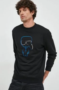 Ανδρικά Χωρίς φερμουάρ Μπλούζα Karl Lagerfeld μαύρο,