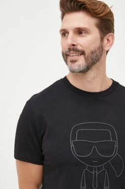 Ανδρικά Μπλουζάκια Βαμβακερό μπλουζάκι Karl Lagerfeld μαύρο 10 Ανδρικά Μπλουζάκια Βαμβακερό μπλουζάκι Karl Lagerfeld μαύρο -Karl Lagerfeld Εκπτώσεις unnamed file 1057