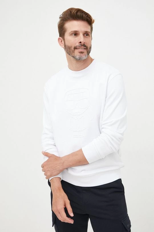 Ανδρικά Χωρίς φερμουάρ Μπλούζα Karl Lagerfeld άσπρο, 3 Ανδρικά Χωρίς φερμουάρ Μπλούζα Karl Lagerfeld άσπρο,