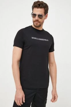 Ανδρικά Μπλουζάκια Μπλουζάκι Karl Lagerfeld μαύρο