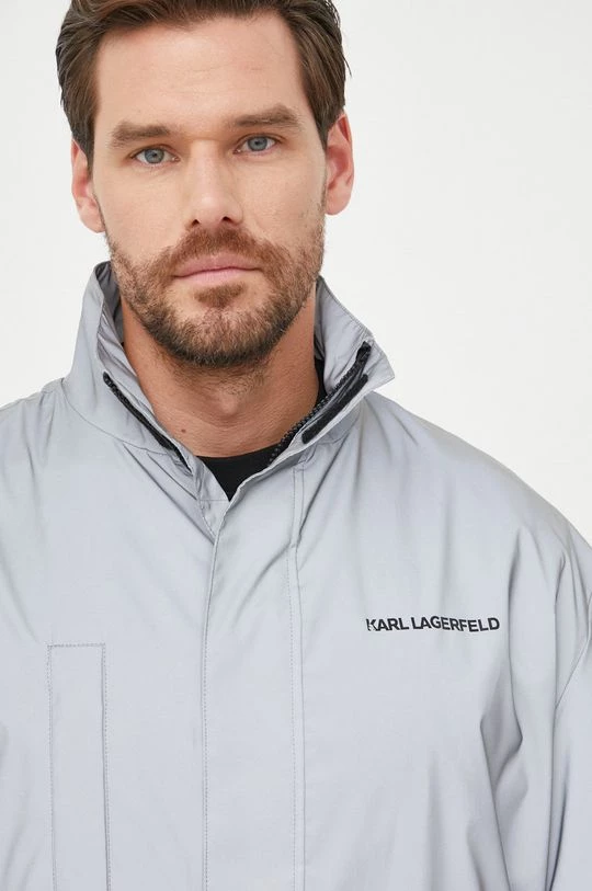 Μακριά μπουφάν Eπανωφόρι Karl Lagerfeld ασημί 8 Μακριά μπουφάν Eπανωφόρι Karl Lagerfeld ασημί - Image 6