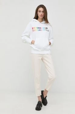 Χωρίς φερμουάρ Μπλούζα Karl Lagerfeld άσπρο -Karl Lagerfeld Εκπτώσεις unnamed file 1134