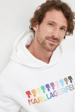 Χωρίς φερμουάρ Μπλούζα Karl Lagerfeld άσπρο -Karl Lagerfeld Εκπτώσεις unnamed file 1137