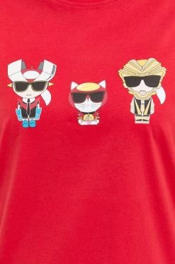 Κοντομάνικο Βαμβακερό μπλουζάκι Karl Lagerfeld κόκκινο -Karl Lagerfeld Εκπτώσεις unnamed file 1155