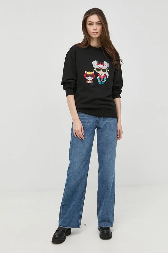 Χωρίς φερμουάρ Μπλούζα Karl Lagerfeld μαύρο, 4 Χωρίς φερμουάρ Μπλούζα Karl Lagerfeld μαύρο, - Image 2