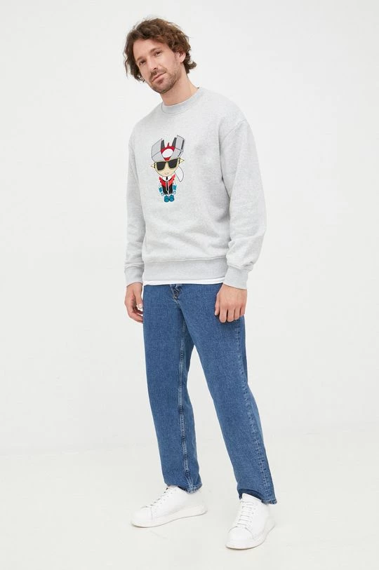 Χωρίς φερμουάρ Μπλούζα Karl Lagerfeld γκρι, 4 Χωρίς φερμουάρ Μπλούζα Karl Lagerfeld γκρι, - Image 2