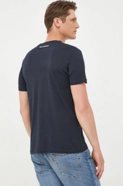 Ανδρικά Μπλουζάκια Βαμβακερό μπλουζάκι Karl Lagerfeld ναυτικό μπλε -Karl Lagerfeld Εκπτώσεις unnamed file 1176