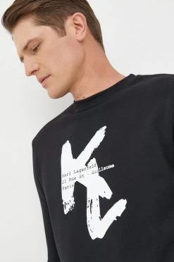 Ανδρικά Χωρίς φερμουάρ Μπλούζα Karl Lagerfeld μαύρο,