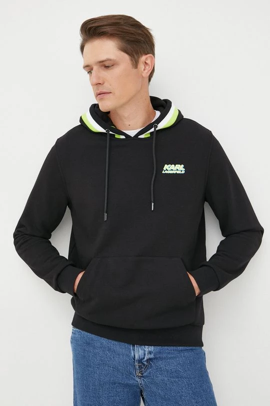 Ανδρικά Χωρίς φερμουάρ Μπλούζα Karl Lagerfeld μαύρο, 3 Ανδρικά Χωρίς φερμουάρ Μπλούζα Karl Lagerfeld μαύρο,