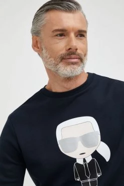 Ανδρικά Χωρίς φερμουάρ Βαμβακερή μπλούζα Karl Lagerfeld ναυτικό μπλε, -Karl Lagerfeld Εκπτώσεις unnamed file 1219