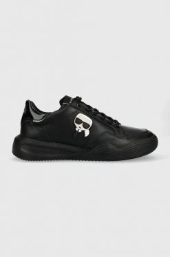 Ανδρικά Sneakers Δερμάτινα αθλητικά παπούτσια Karl Lagerfeld Kapri Run μαύρο