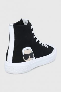 Ανδρικά Ψηλά Πάνινα παπούτσια Karl Lagerfeld Kampus Iii χρώμα: μαύρο -Karl Lagerfeld Εκπτώσεις unnamed file 1276