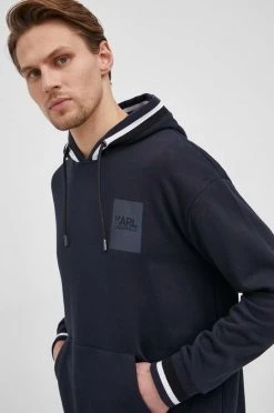 Ανδρικά Χωρίς φερμουάρ Μπλούζα Karl Lagerfeld χρώμα: ναυτικό μπλε,