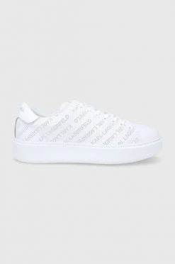 Ανδρικά Sneakers Δερμάτινα παπούτσια Karl Lagerfeld Maxi Kup άσπρο