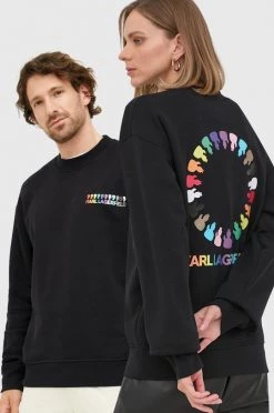 Χωρίς φερμουάρ Μπλούζα Karl Lagerfeld μαύρο