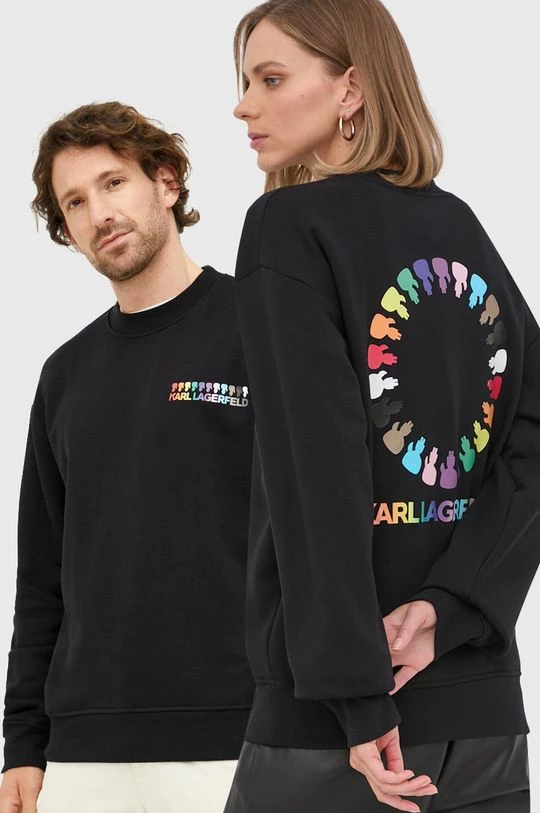 Χωρίς φερμουάρ Μπλούζα Karl Lagerfeld μαύρο 3 Χωρίς φερμουάρ Μπλούζα Karl Lagerfeld μαύρο