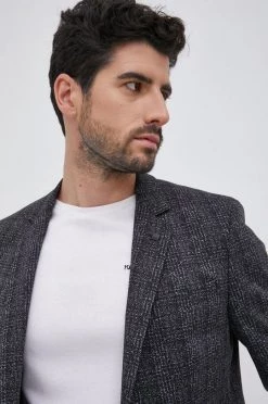 Ανδρικά Σακάκια Σακάκι Karl Lagerfeld χρώμα: μαύρο -Karl Lagerfeld Εκπτώσεις unnamed file 1360