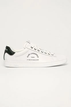 Ανδρικά Sneakers Karl Lagerfeld - Δερμάτινα παπούτσια λευκό