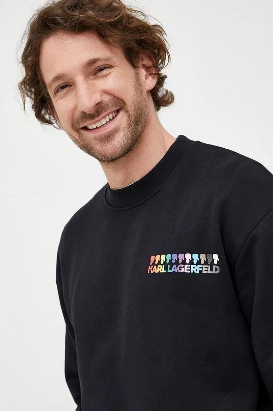Χωρίς φερμουάρ Μπλούζα Karl Lagerfeld μαύρο 7 Χωρίς φερμουάρ Μπλούζα Karl Lagerfeld μαύρο - Image 5