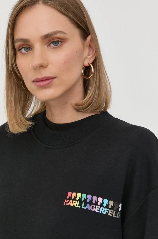 Χωρίς φερμουάρ Μπλούζα Karl Lagerfeld μαύρο 8 Χωρίς φερμουάρ Μπλούζα Karl Lagerfeld μαύρο - Image 6