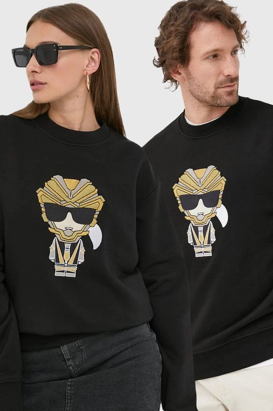 Χωρίς φερμουάρ Μπλούζα Karl Lagerfeld μαύρο, 3 Χωρίς φερμουάρ Μπλούζα Karl Lagerfeld μαύρο,