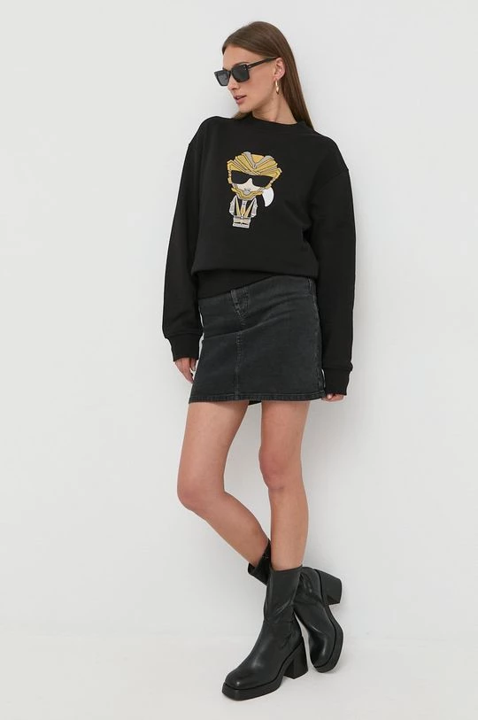 Χωρίς φερμουάρ Μπλούζα Karl Lagerfeld μαύρο, 7 Χωρίς φερμουάρ Μπλούζα Karl Lagerfeld μαύρο, - Image 5