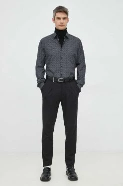 Ανδρικά Πουκάμισα Βαμβακερό πουκάμισο Karl Lagerfeld χρώμα: μαύρο, 9 Ανδρικά Πουκάμισα Βαμβακερό πουκάμισο Karl Lagerfeld χρώμα: μαύρο, -Karl Lagerfeld Εκπτώσεις unnamed file 1484