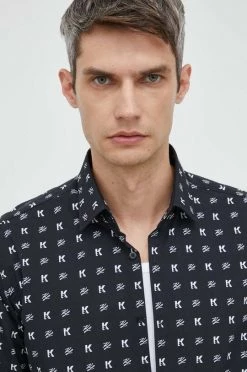 Ανδρικά Πουκάμισα Βαμβακερό πουκάμισο Karl Lagerfeld χρώμα: μαύρο, 11 Ανδρικά Πουκάμισα Βαμβακερό πουκάμισο Karl Lagerfeld χρώμα: μαύρο, -Karl Lagerfeld Εκπτώσεις unnamed file 1491