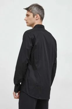 Ανδρικά Πουκάμισα Βαμβακερό πουκάμισο Karl Lagerfeld χρώμα: μαύρο, 10 Ανδρικά Πουκάμισα Βαμβακερό πουκάμισο Karl Lagerfeld χρώμα: μαύρο, -Karl Lagerfeld Εκπτώσεις unnamed file 1495