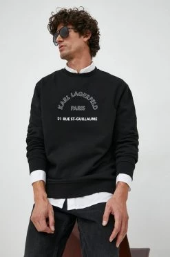 Ανδρικά Χωρίς φερμουάρ Μπλούζα Karl Lagerfeld μαύρο,