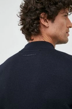 Ανδρικά Χωρίς φερμουάρ Μάλλινο πουλόβερ Karl Lagerfeld χρώμα: ναυτικό μπλε, -Karl Lagerfeld Εκπτώσεις unnamed file 1542