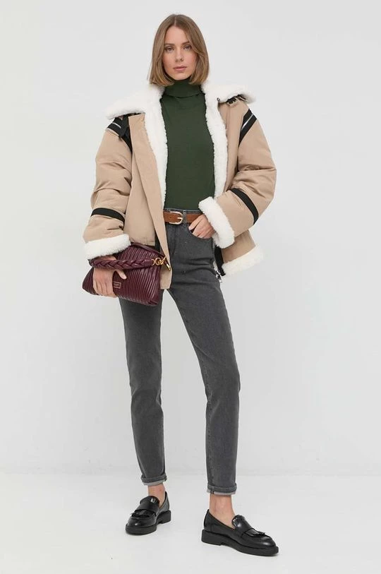 Κοντά μπουφάν Μπουφάν Karl Lagerfeld Lagerfeld X Cara Delevingne , χρώμα: μπεζ 5 Κοντά μπουφάν Μπουφάν Karl Lagerfeld Lagerfeld X Cara Delevingne , χρώμα: μπεζ - Image 3