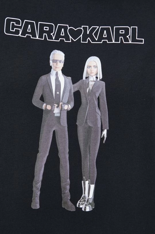 Κοντομάνικο Βαμβακερό μπλουζάκι Karl Lagerfeld Lagerfeld X Cara Delevingne , χρώμα: μαύρο 7 Κοντομάνικο Βαμβακερό μπλουζάκι Karl Lagerfeld Lagerfeld X Cara Delevingne , χρώμα: μαύρο - Image 5