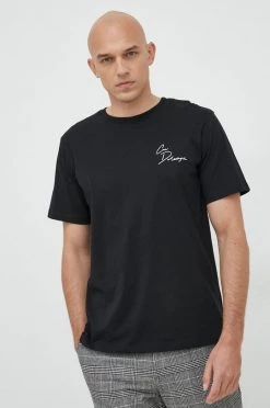 Κοντομάνικο Βαμβακερό μπλουζάκι Karl Lagerfeld Karl Lagerfeld X Cara Delevingne μαύρο -Karl Lagerfeld Εκπτώσεις unnamed file 1562