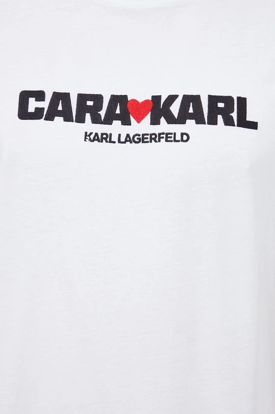 Κοντομάνικο Βαμβακερό μπλουζάκι Karl Lagerfeld Karl Lagerfeld X Cara Delevingne άσπρο 7 Κοντομάνικο Βαμβακερό μπλουζάκι Karl Lagerfeld Karl Lagerfeld X Cara Delevingne άσπρο - Image 5