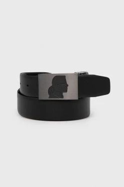 Ανδρικά Ζώνες Αναστρέψιμη δερμάτινη ζώνη Karl Lagerfeld μαύρο