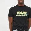 Ανδρικά Μπλουζάκια Βαμβακερό μπλουζάκι Karl Lagerfeld μαύρο