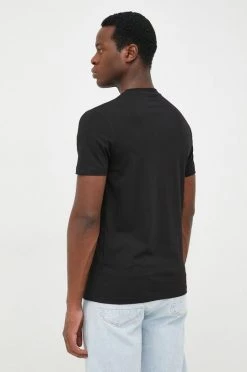 Ανδρικά Μπλουζάκια Βαμβακερό μπλουζάκι Karl Lagerfeld μαύρο -Karl Lagerfeld Εκπτώσεις unnamed file 1658