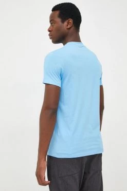 Ανδρικά Μπλουζάκια Βαμβακερό μπλουζάκι Karl Lagerfeld μπλε -Karl Lagerfeld Εκπτώσεις unnamed file 1664