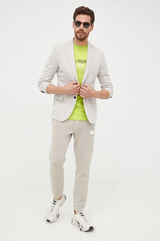 Ανδρικά Μπλουζάκια Βαμβακερό μπλουζάκι Karl Lagerfeld πράσινο 4 Ανδρικά Μπλουζάκια Βαμβακερό μπλουζάκι Karl Lagerfeld πράσινο - Image 2