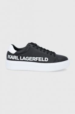 Ανδρικά Sneakers Karl Lagerfeld - Δερμάτινα παπούτσια Karl Lagerfeld - Δερμάτινα παπούτσια μαύρο