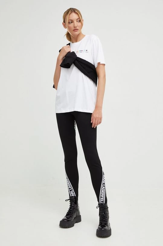 Κοντομάνικο Βαμβακερό μπλουζάκι Karl Lagerfeld άσπρο 5 Κοντομάνικο Βαμβακερό μπλουζάκι Karl Lagerfeld άσπρο - Image 3