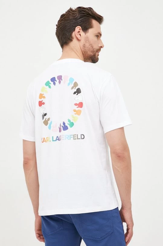 Κοντομάνικο Βαμβακερό μπλουζάκι Karl Lagerfeld άσπρο 7 Κοντομάνικο Βαμβακερό μπλουζάκι Karl Lagerfeld άσπρο - Image 5