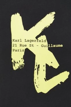 Ανδρικά Μπλουζάκια Βαμβακερό μπλουζάκι Karl Lagerfeld μαύρο -Karl Lagerfeld Εκπτώσεις unnamed file 1732