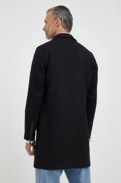 Ανδρικά Παλτά Μάλλινο παλτό Karl Lagerfeld μαύρο, -Karl Lagerfeld Εκπτώσεις unnamed file 1740