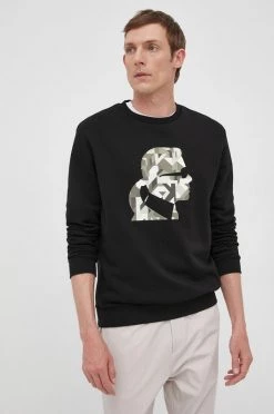 Ανδρικά Χωρίς φερμουάρ Μπλούζα Karl Lagerfeld μαύρο,