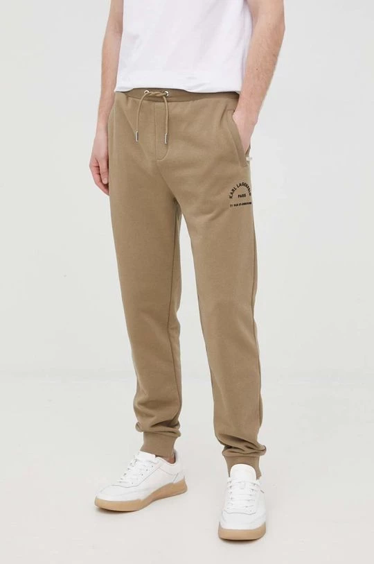 Ανδρικά Παντελόνια φόρμας Παντελόνι φόρμας Karl Lagerfeld χρώμα: πράσινο 3 Ανδρικά Παντελόνια φόρμας Παντελόνι φόρμας Karl Lagerfeld χρώμα: πράσινο