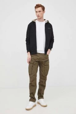 Ανδρικά Με φερμουάρ Μπλούζα Karl Lagerfeld χρώμα: μαύρο,